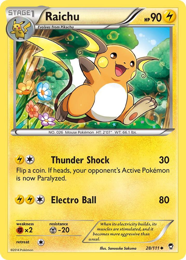 Raichu 28/111 (XY - Furious Fists)  | Good Games Adelaide SA