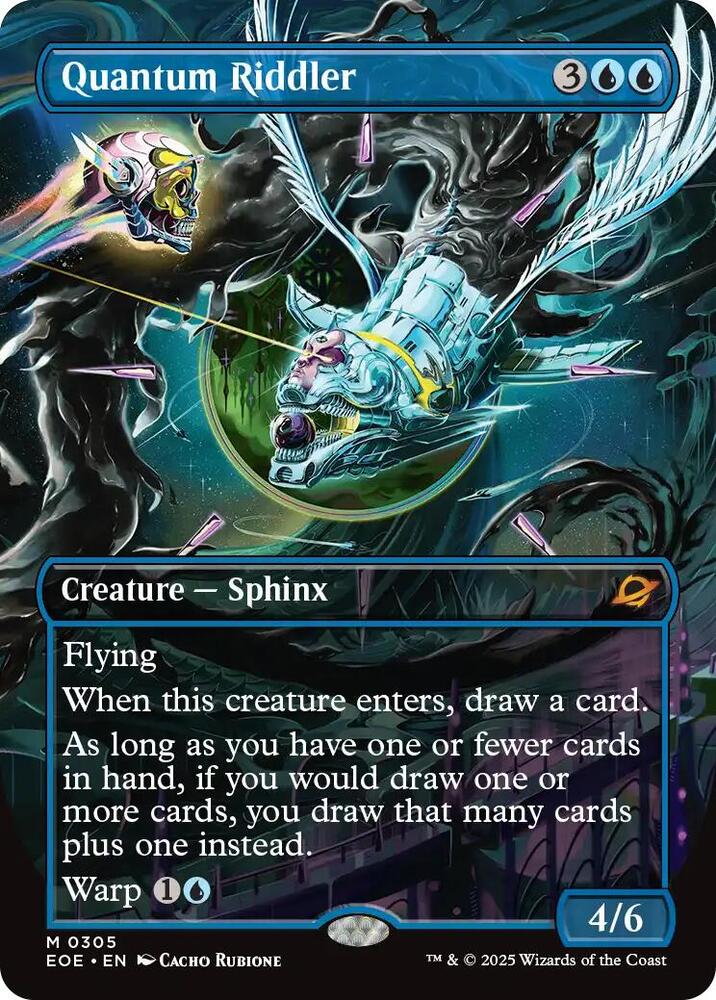 Quantum Riddler Borderless 305 (Edge of Eternities)  - Borderless Foil | Good Games Adelaide SA