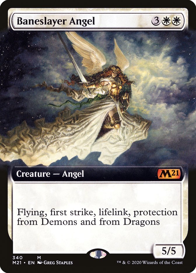 Baneslayer Angel (Extended Art) [Core Set 2021] | Good Games Adelaide SA