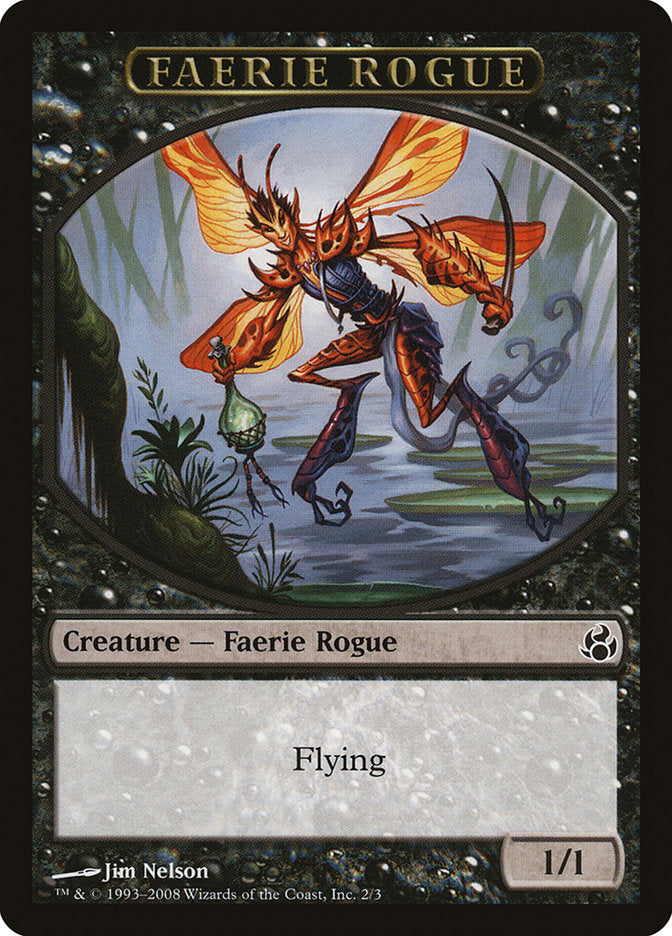Faerie Rogue Token (Black) [Morningtide Tokens] | Good Games Adelaide SA