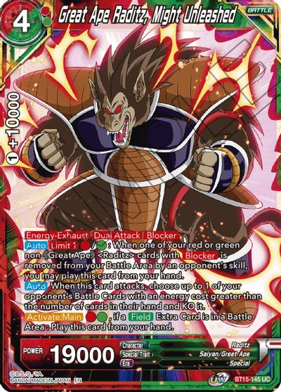 Great Ape Raditz, Might Unleashed [BT15-145] | Good Games Adelaide SA