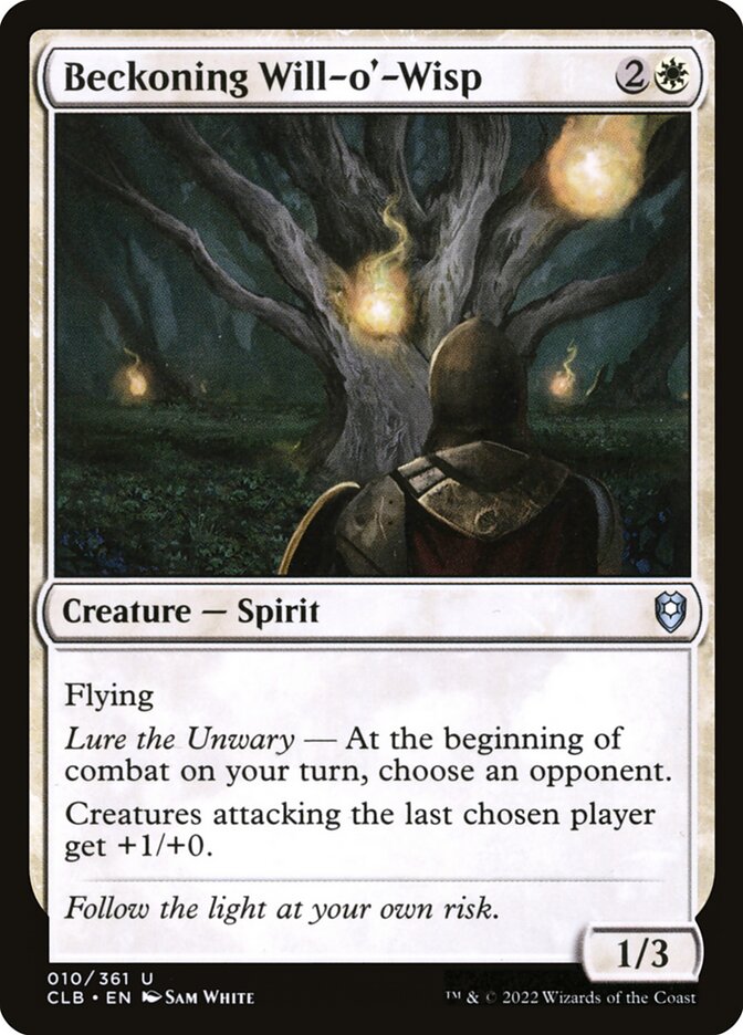 Beckoning Will-o'-Wisp 10 (Commander Legends: Battle for Baldur's Gate)  - Foil | Good Games Adelaide SA