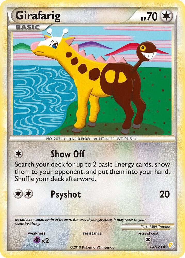 Girafarig 64/123 (HeartGold SoulSilver)  - Reverse Holofoil | Good Games Adelaide SA