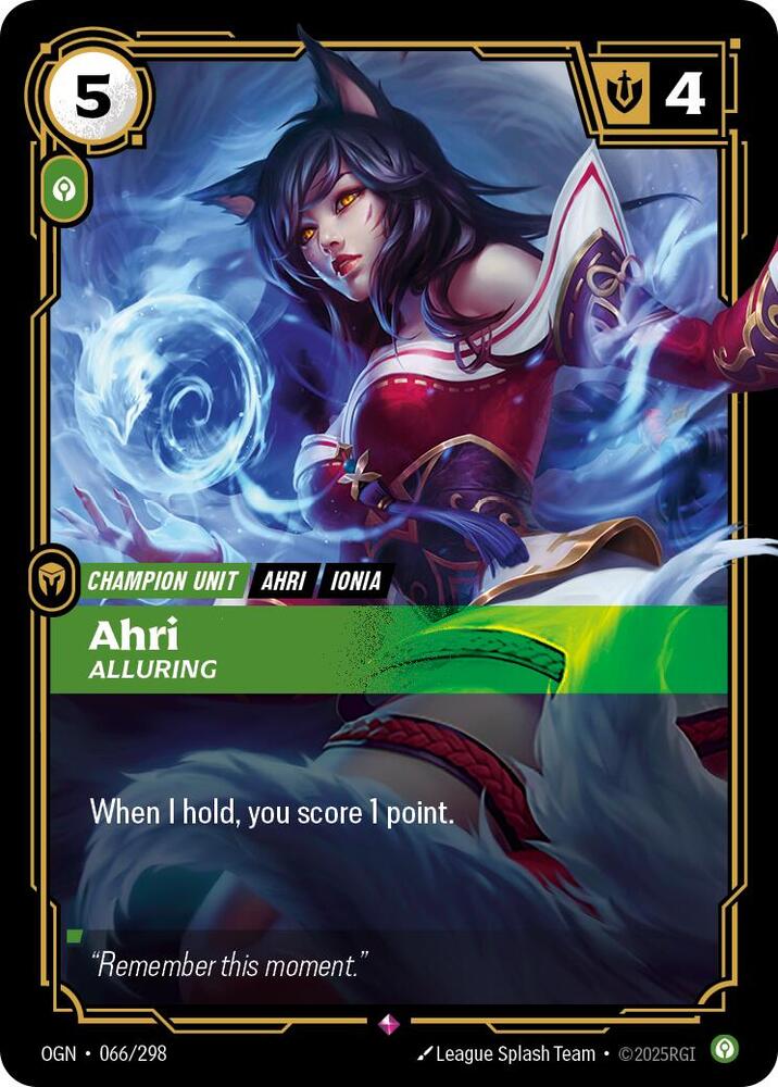 Ahri Alluring 066/298 (Origins)  - Foil | Good Games Adelaide SA