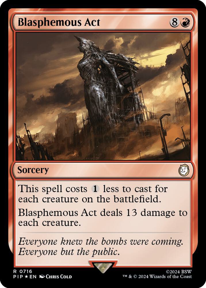 Blasphemous Act Surge Foil 716 (Universes Beyond: Fallout)  - Foil | Good Games Adelaide SA