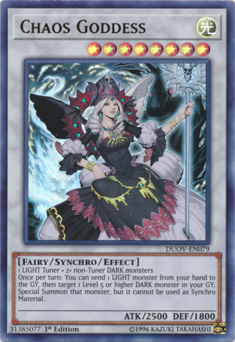 Chaos Goddess [DUOV-EN079] Ultra Rare | Good Games Adelaide SA