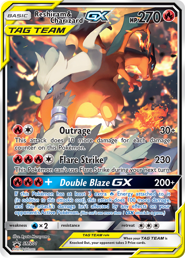 Reshiram & Charizard GX (SM201) [Sun & Moon: Black Star Promos] | Good Games Adelaide SA