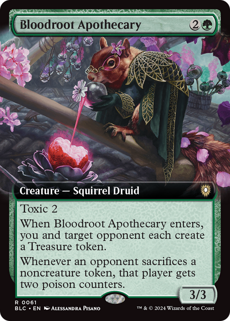 Bloodroot Apothecary (Extended Art) [Bloomburrow Commander] | Good Games Adelaide SA