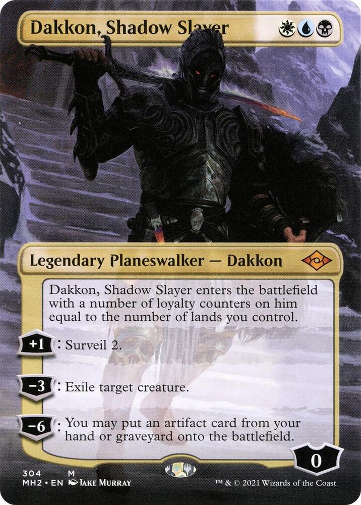 Dakkon Shadow Slayer Borderless 304 (Modern Horizons 2)  - Foil | Good Games Adelaide SA