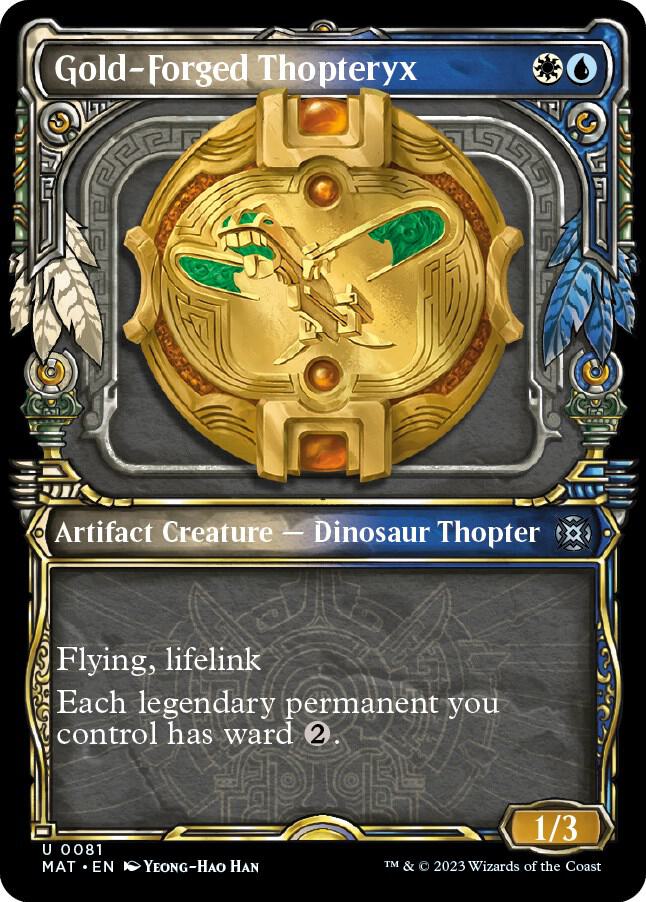 Gold-Forged Thopteryx 81/50 (March of the Machine: The Aftermath)  - Showcase Foil | Good Games Adelaide SA