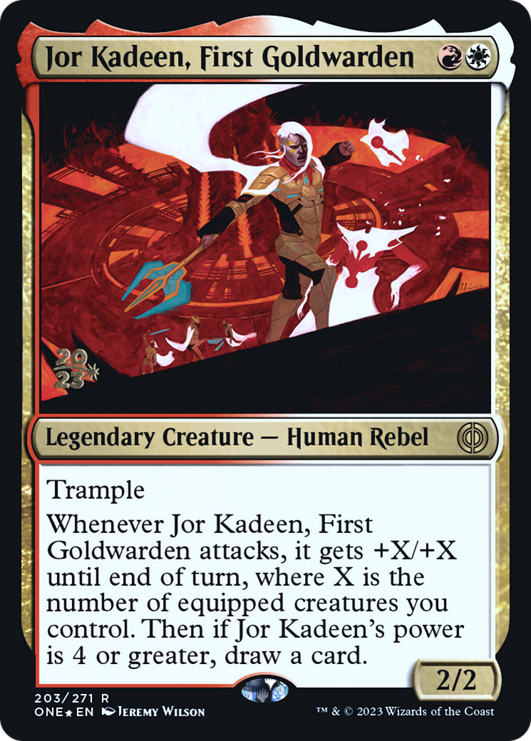 Jor Kadeen, First Goldwarden [Phyrexia: All Will Be One Prerelease Promos] | Good Games Adelaide SA