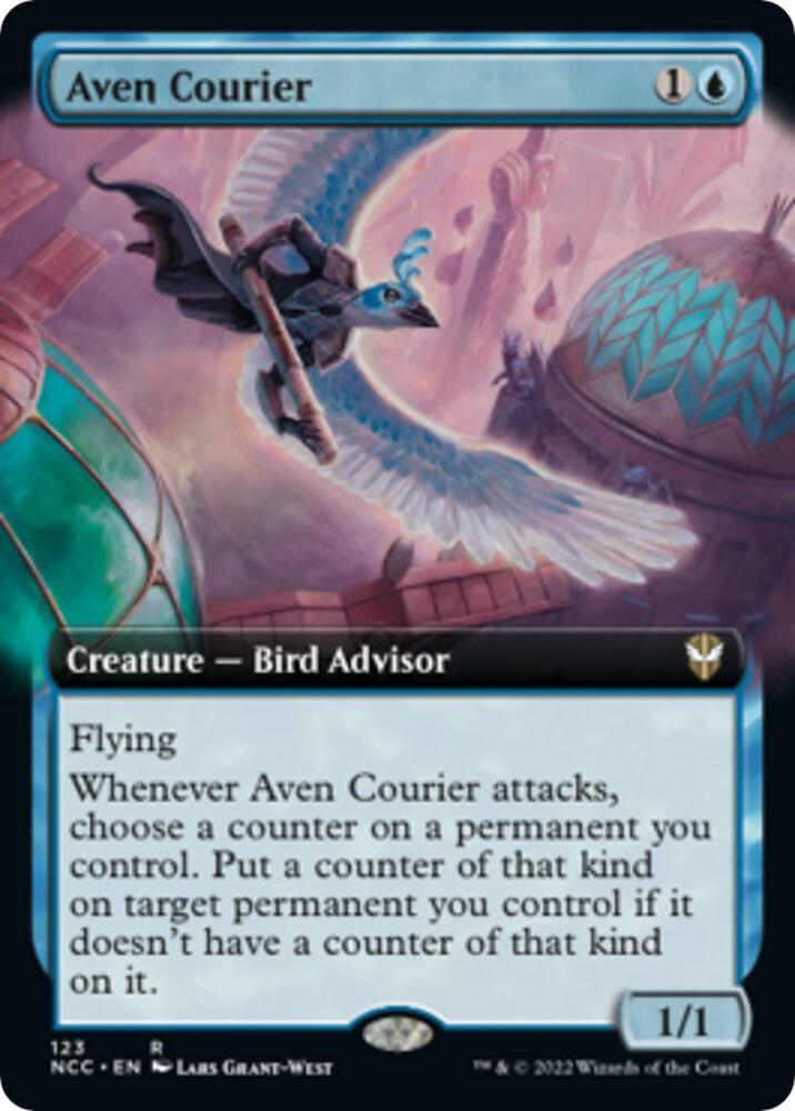 Aven Courier Extended Art 123 (Commander: Streets of New Capenna)  | Good Games Adelaide SA