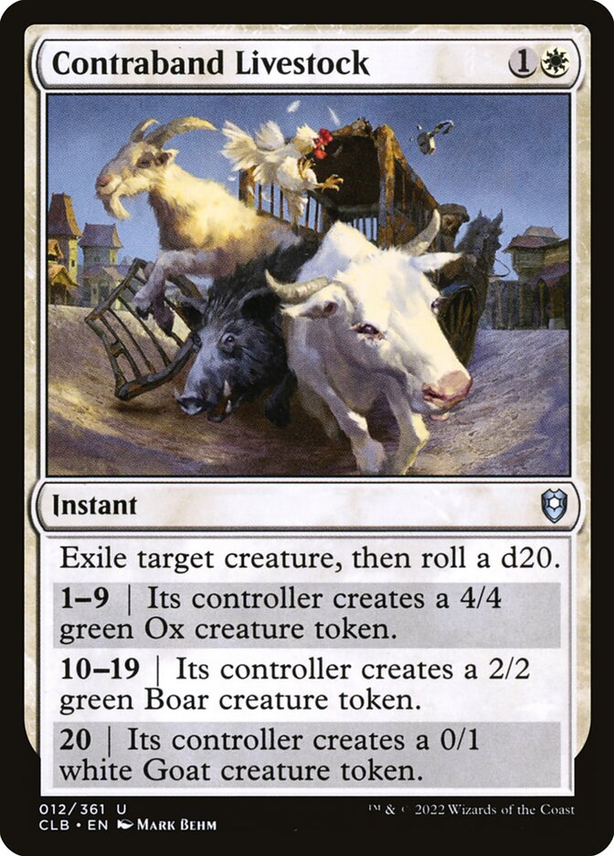 Contraband Livestock 12 (Commander Legends: Battle for Baldur's Gate)  | Good Games Adelaide SA