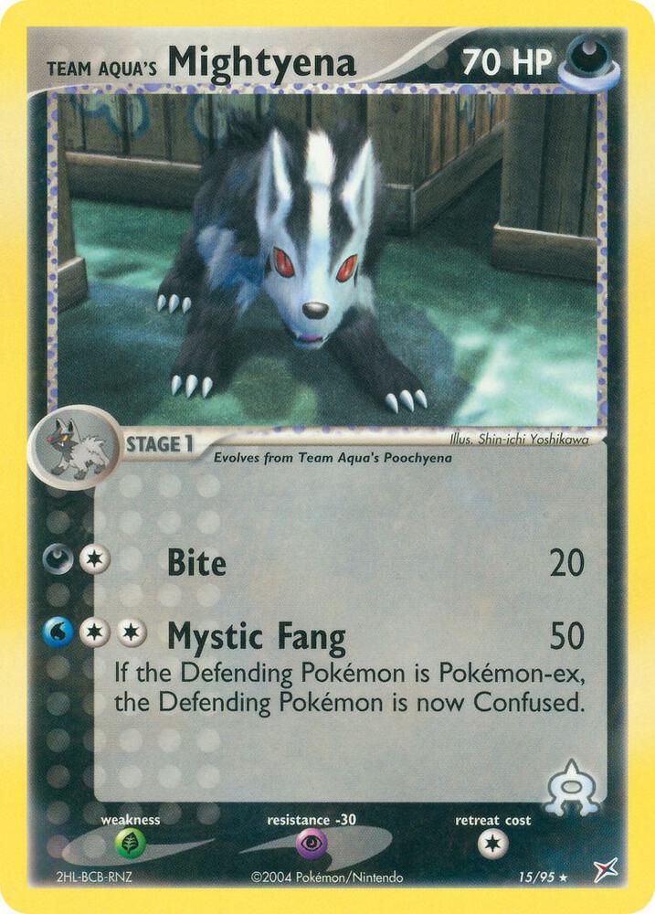 Team Aqua's Mightyena 15/95 (Team Magma vs Team Aqua)  - Reverse Holofoil | Good Games Adelaide SA