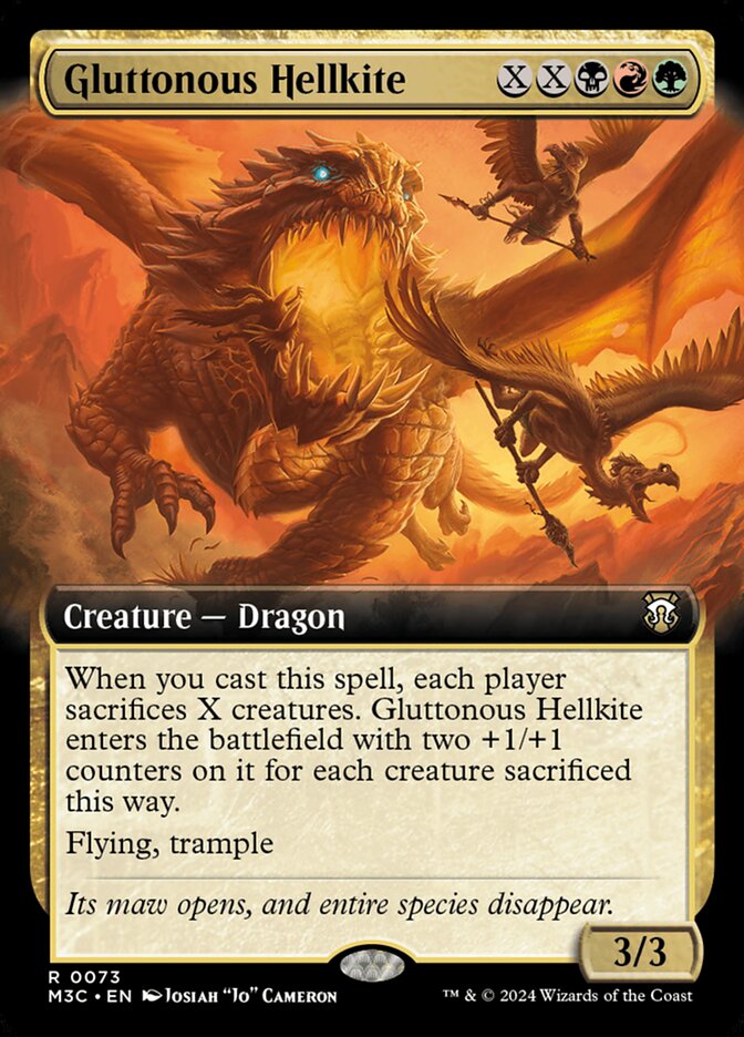 Gluttonous Hellkite 73/411 (Commander: Modern Horizons 3)  - Extended Art | Good Games Adelaide SA