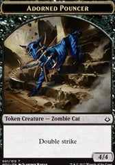 Adorned Pouncer // Warrior Double-sided Token [Hour of Devastation Tokens] | Good Games Adelaide SA