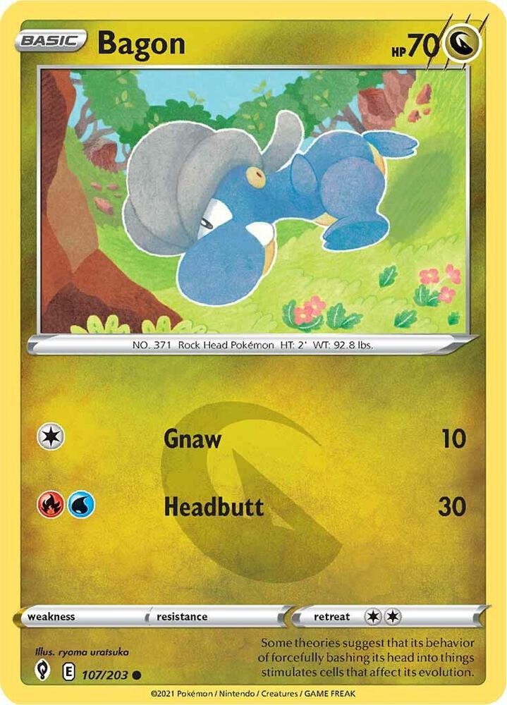Bagon 107/203 (SWSH07: Evolving Skies)  | Good Games Adelaide SA