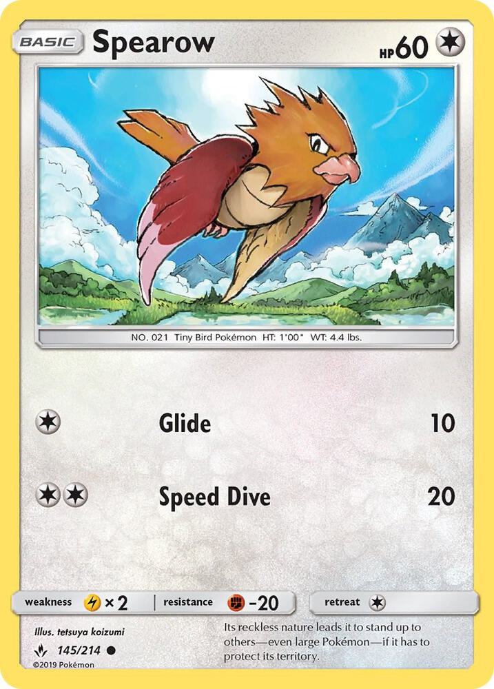 Spearow 145/214 (SM - Unbroken Bonds)  | Good Games Adelaide SA