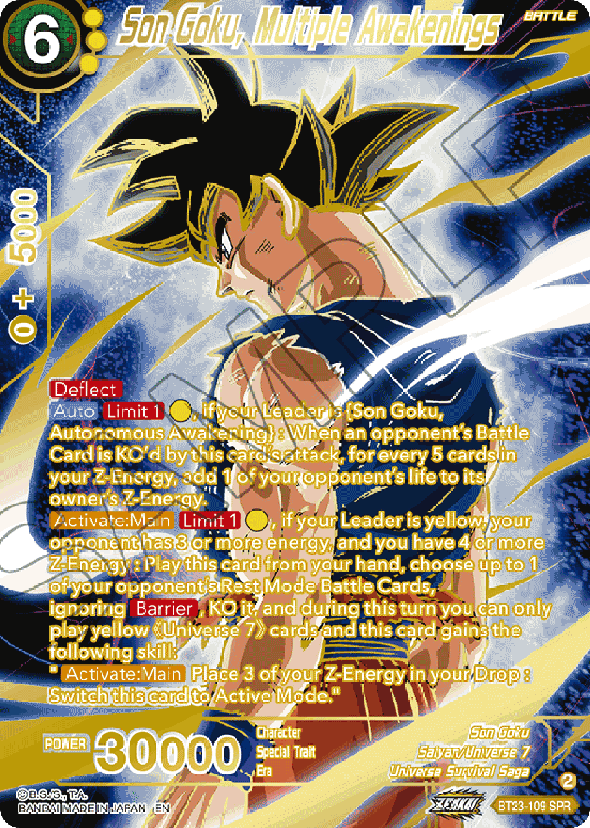 Son Goku, Multiple Awakenings (SPR) (BT23-109) [Perfect Combination] | Good Games Adelaide SA