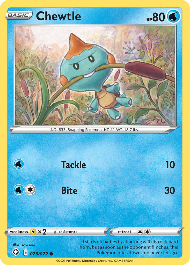 Chewtle (026/072) [Sword & Shield: Shining Fates] | Good Games Adelaide SA