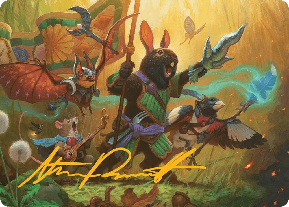 Valley Questcaller Art Card Gold Stamped Signature 4 (Art Series: Bloomburrow)  | Good Games Adelaide SA