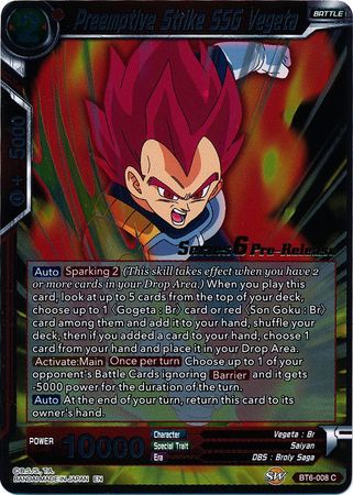Preemptive Strike SSG Vegeta (Destroyer Kings) [BT6-008_PR] | Good Games Adelaide SA