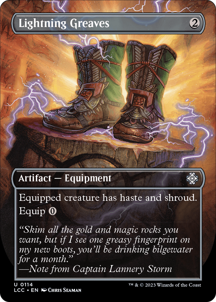 Lightning Greaves (Borderless) [The Lost Caverns of Ixalan Commander] | Good Games Adelaide SA
