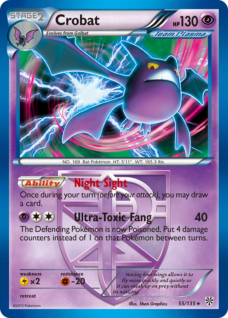 Crobat (55/135) [Black & White: Plasma Storm] | Good Games Adelaide SA