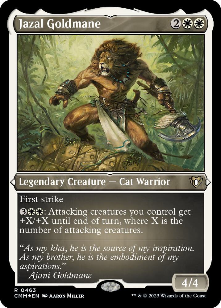 Jazal Goldmane Foil Etched 463 (Commander Masters)  - Foil | Good Games Adelaide SA