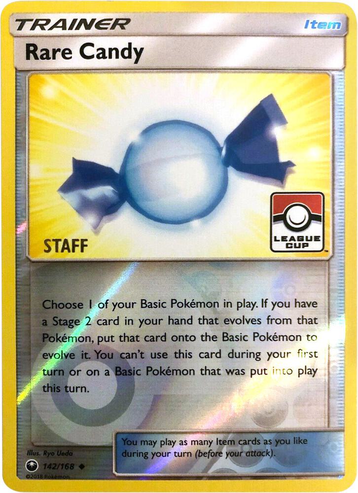 Rare Candy 142 168 League Cup Staff 142/168 (League & Championship Cards)  - Reverse Holofoil | Good Games Adelaide SA
