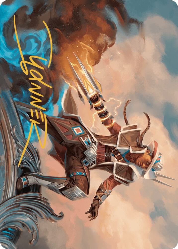 Annie Flash the Veteran Art Card Gold Stamped Signature 17 (Art Series: Outlaws of Thunder Junction)  | Good Games Adelaide SA