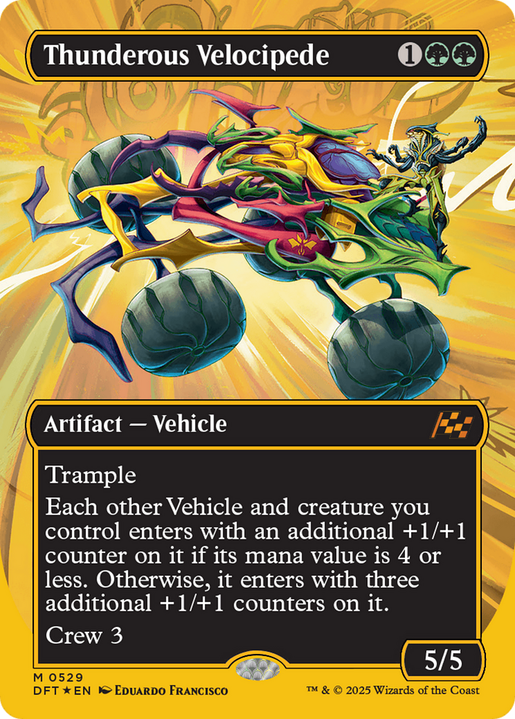 Thunderous Velocipede (Borderless) (First-Place Foil) [Aetherdrift] | Good Games Adelaide SA