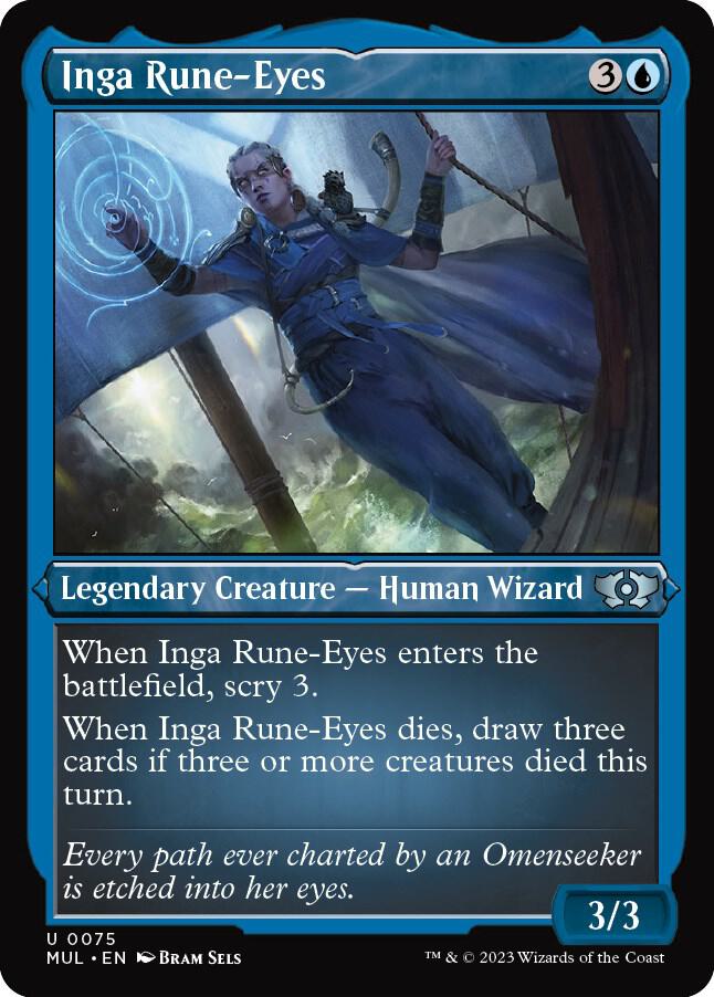 Inga Rune Eyes Foil Etched 75 (March of the Machine: Multiverse Legends)  - Foil | Good Games Adelaide SA