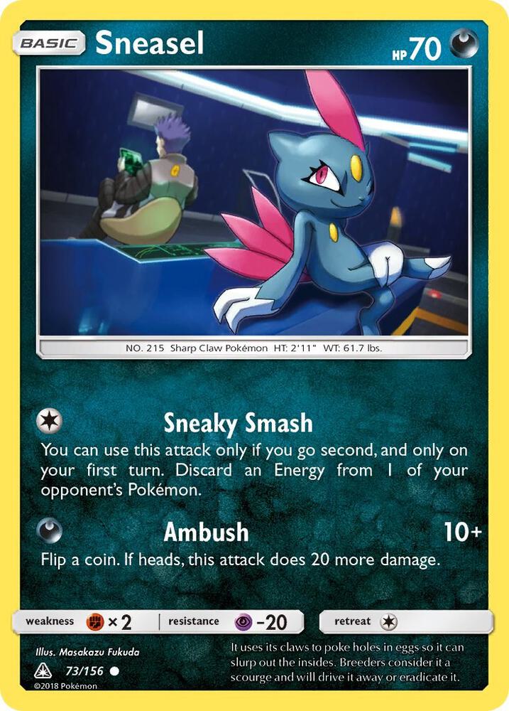 Sneasel 73/156 (SM - Ultra Prism)  - Reverse Holofoil | Good Games Adelaide SA