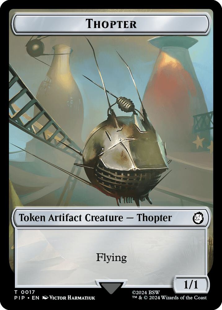 Thopter Treasure 0018 Double Sided Token 17 // 18 (Universes Beyond: Fallout)  | Good Games Adelaide SA