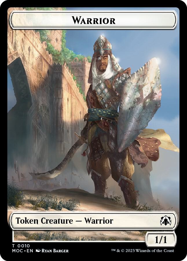 Warrior Emblem Elspeth Suns Champion Double sided Token 10 // 43 (Commander: March of the Machine)  | Good Games Adelaide SA