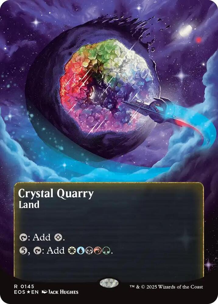 Crystal Quarry  145/0 (Edge of Eternities: Stellar Sights)  - Borderless Galaxy Foil | Good Games Adelaide SA