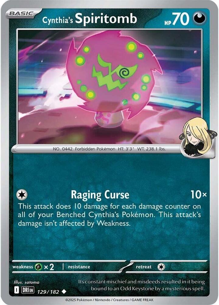 Cynthia's Spiritomb 129/182 (SV10: Destined Rivals)  - Reverse Holofoil | Good Games Adelaide SA