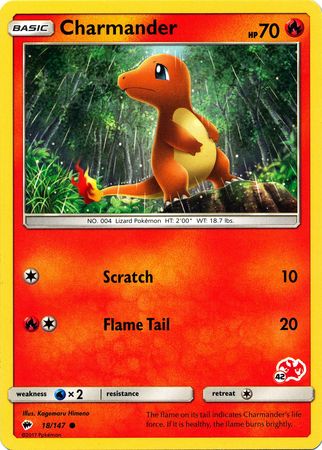 Charmander (18/147) (Charizard Stamp #42) [Battle Academy 2020] | Good Games Adelaide SA