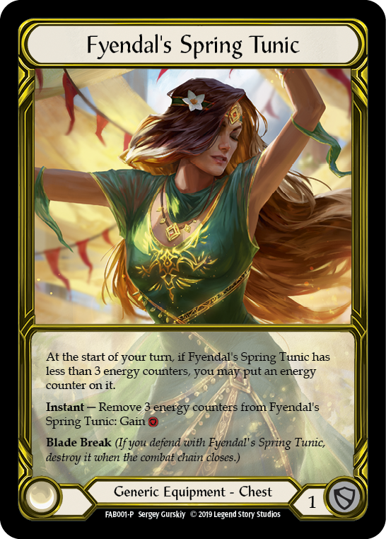 Fyendal's Spring Tunic [FAB001-P] (Promo)  1st Edition Cold Foil - Golden | Good Games Adelaide SA