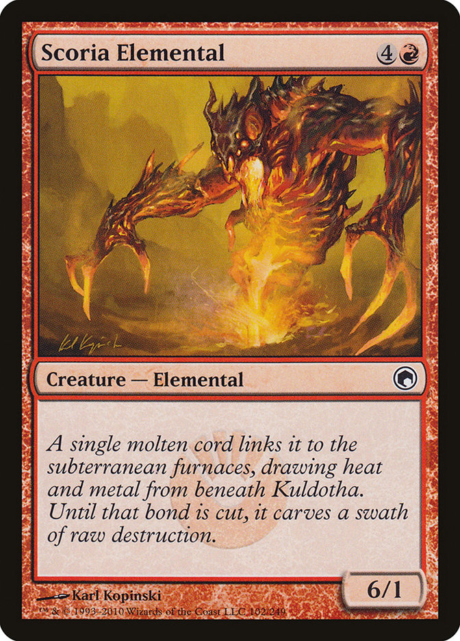 Scoria Elemental 102 (Scars of Mirrodin)  - Foil | Good Games Adelaide SA