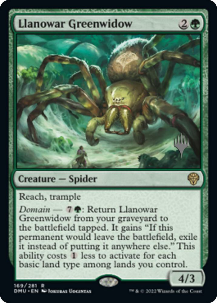 Llanowar Greenwidow 169 (Promo Pack: Dominaria United)  - Foil | Good Games Adelaide SA