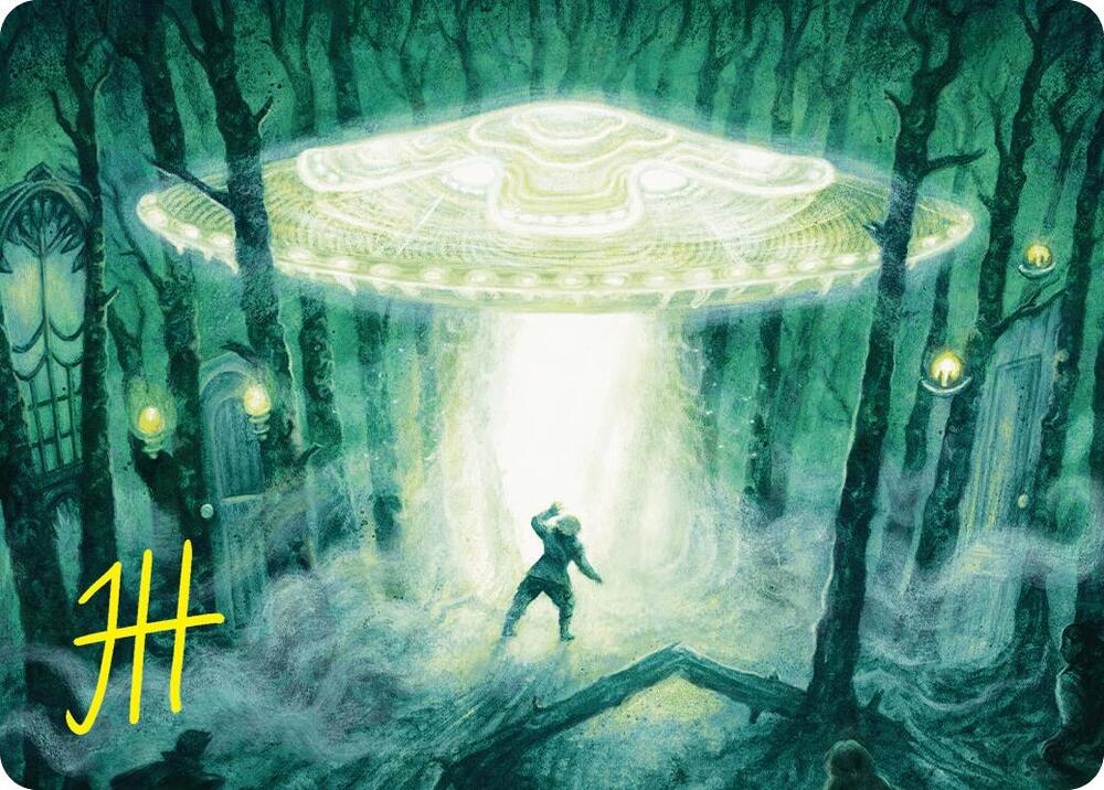 Unidentified Hovership Art Card Gold Stamped Signature 2 (Art Series: Duskmourn: House of Horror)  | Good Games Adelaide SA