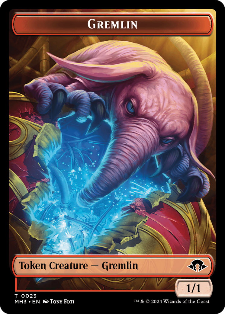 Gremlin (Ripple Foil) // Copy Double-Sided Token [Modern Horizons 3 Tokens] | Good Games Adelaide SA