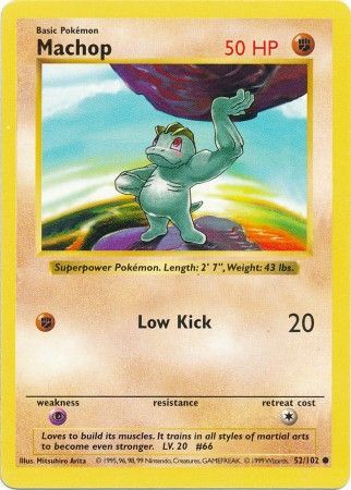 Machop (52/102) [Base Set Shadowless Unlimited] | Good Games Adelaide SA