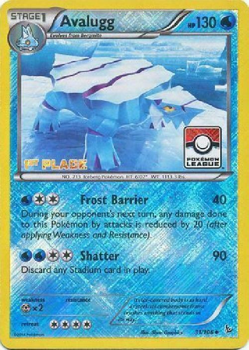Avalugg 31 106 Pokemon League 1st Place 031/106 (League & Championship Cards)  - Reverse Holofoil | Good Games Adelaide SA