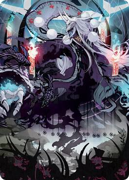 Echo of Deaths Wail Art Card 55 (Art Series: Kamigawa: Neon Dynasty)  | Good Games Adelaide SA