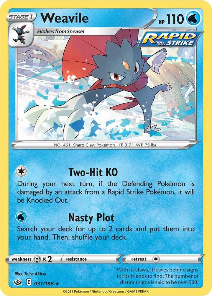 Weavile 031/198 (SWSH06: Chilling Reign)  - Holofoil | Good Games Adelaide SA