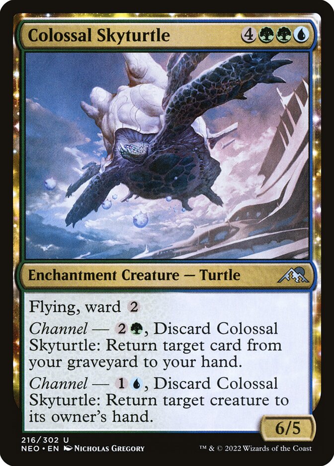 Colossal Skyturtle 216 (Kamigawa: Neon Dynasty)  - Foil | Good Games Adelaide SA