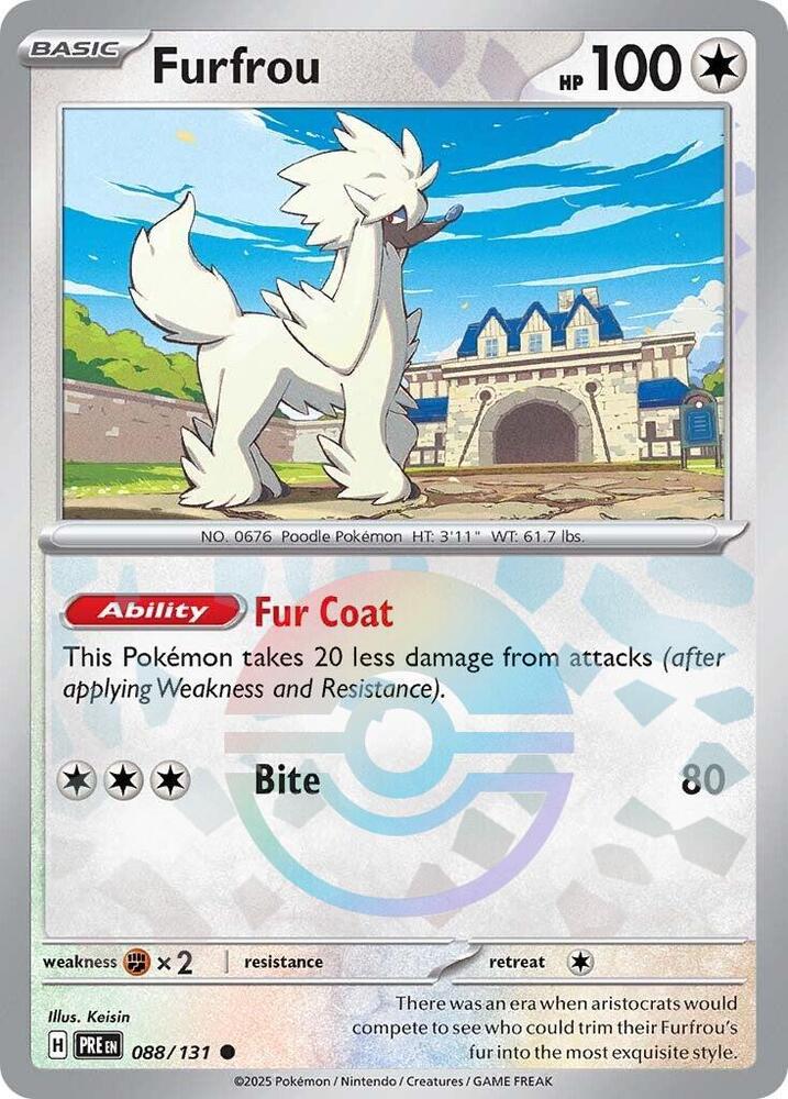 Furfrou (088/131) (Poke Ball Pattern) [Scarlet & Violet: Prismatic Evolutions] | Good Games Adelaide SA